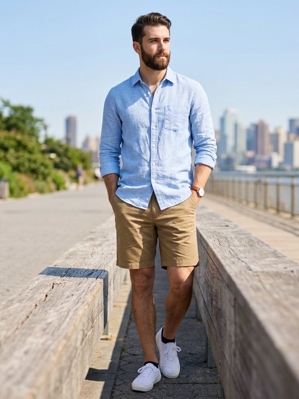 Goodfellow & Co Men's "Every Wear" Flat Front Shorts - Khaki Brown